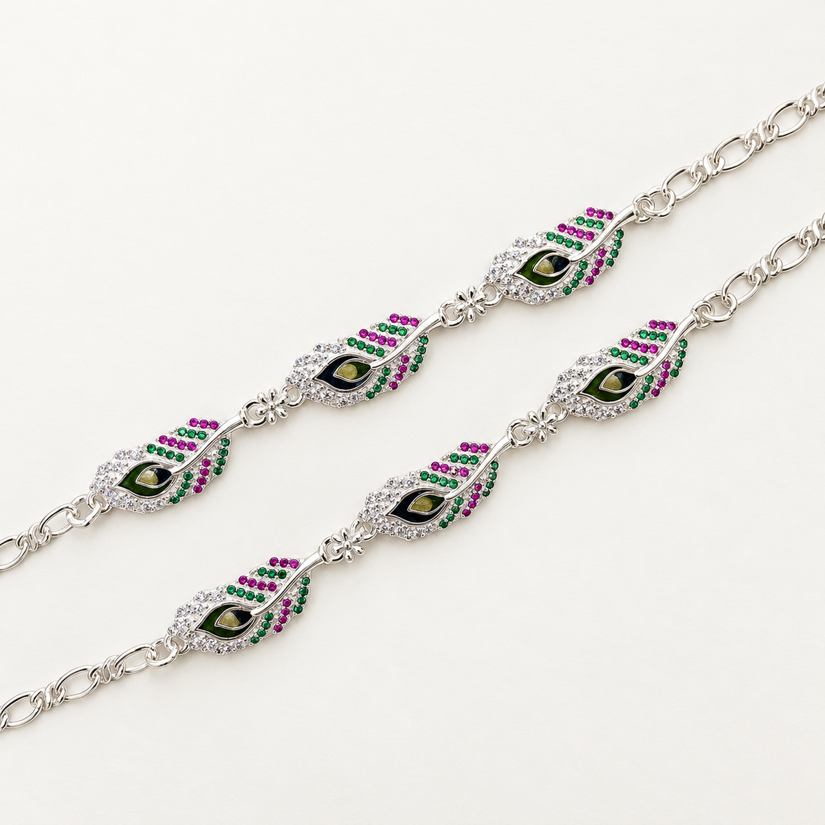 Silver Designer More Pankh Payal