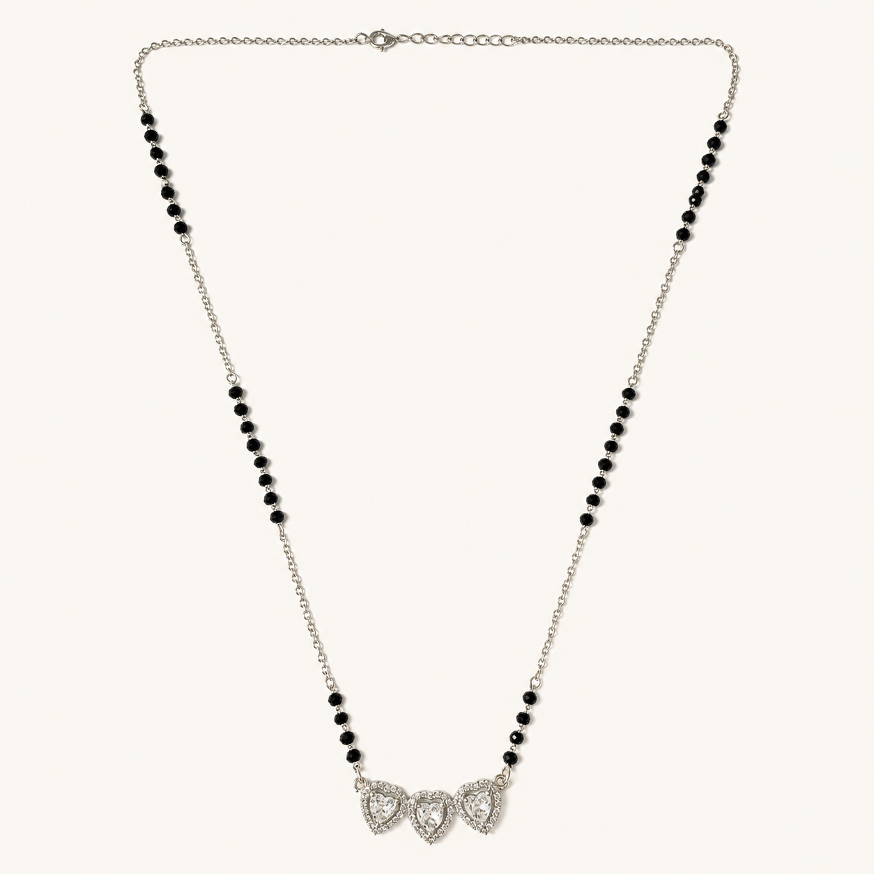 925 Silver 3 Hearts Mangalsutra