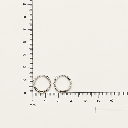 925 Silver Rope Style Hoop Bali