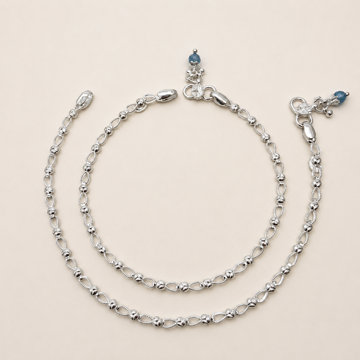 Silver Plain Stylish Anklet for Her