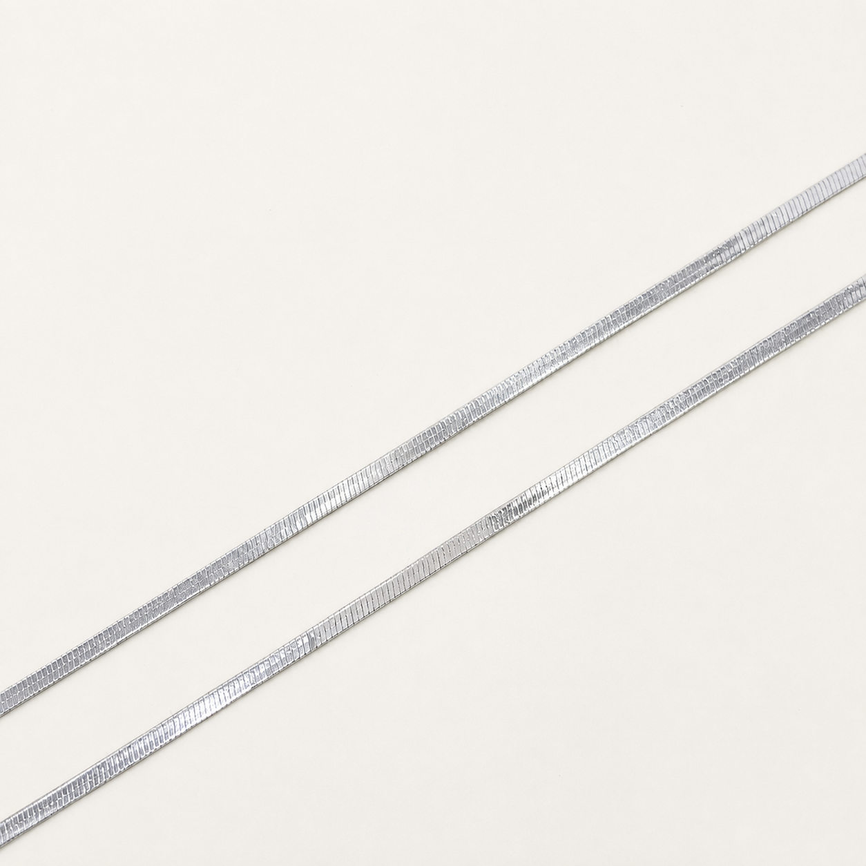 Silver Flat Snake Anklet - Trendy & Stylish