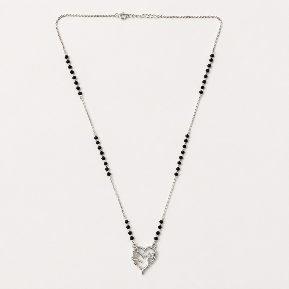 925 Silver Heart-Bird Mangalsutra