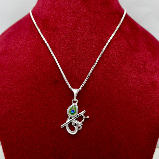 Silver Om Morepankh Pendent