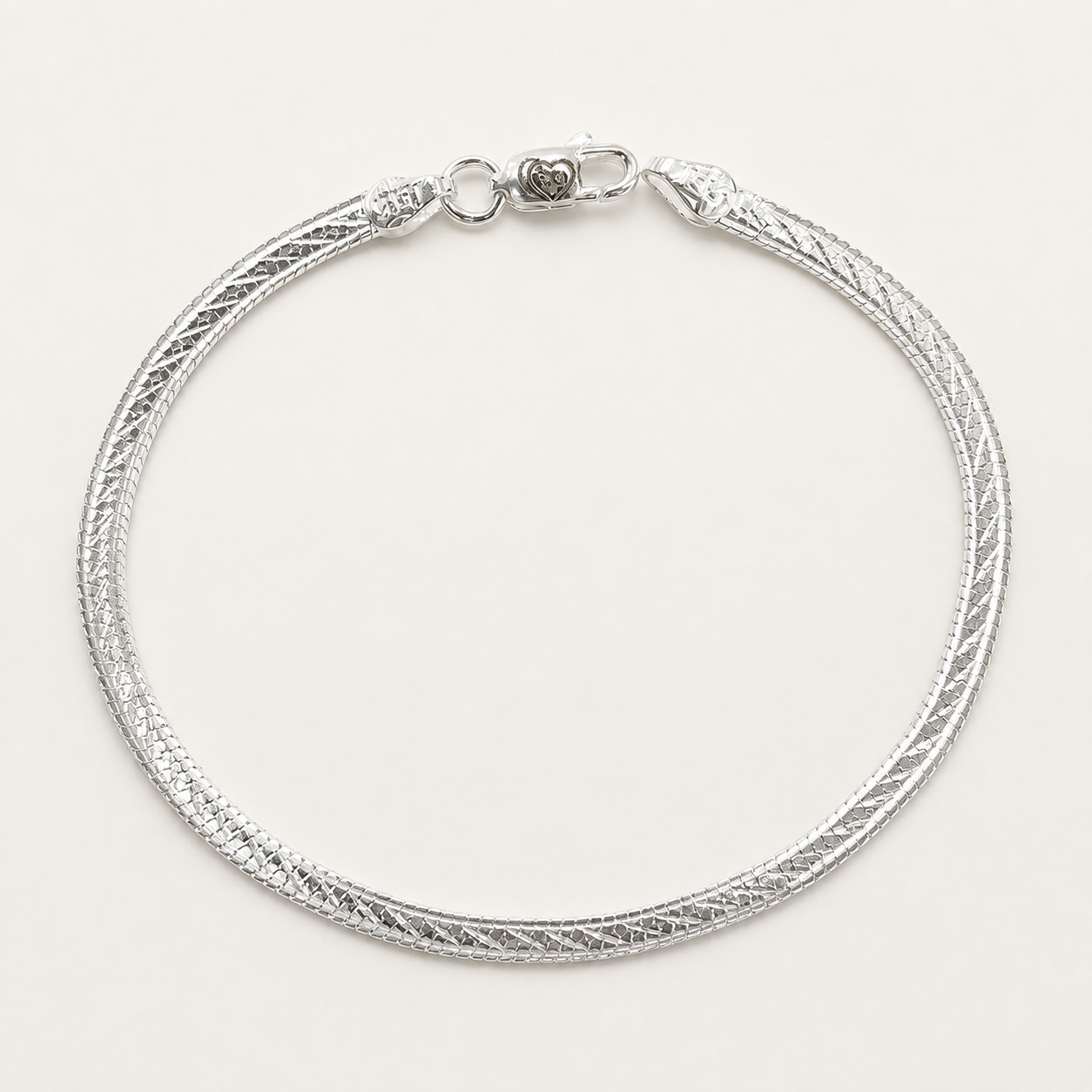 Silver Flat Minimal Bracelet