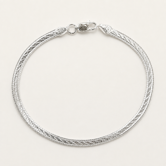 Silver Flat Minimal Bracelet