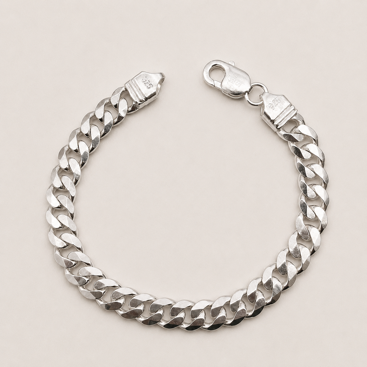 Silver Men Cuban Bracelet