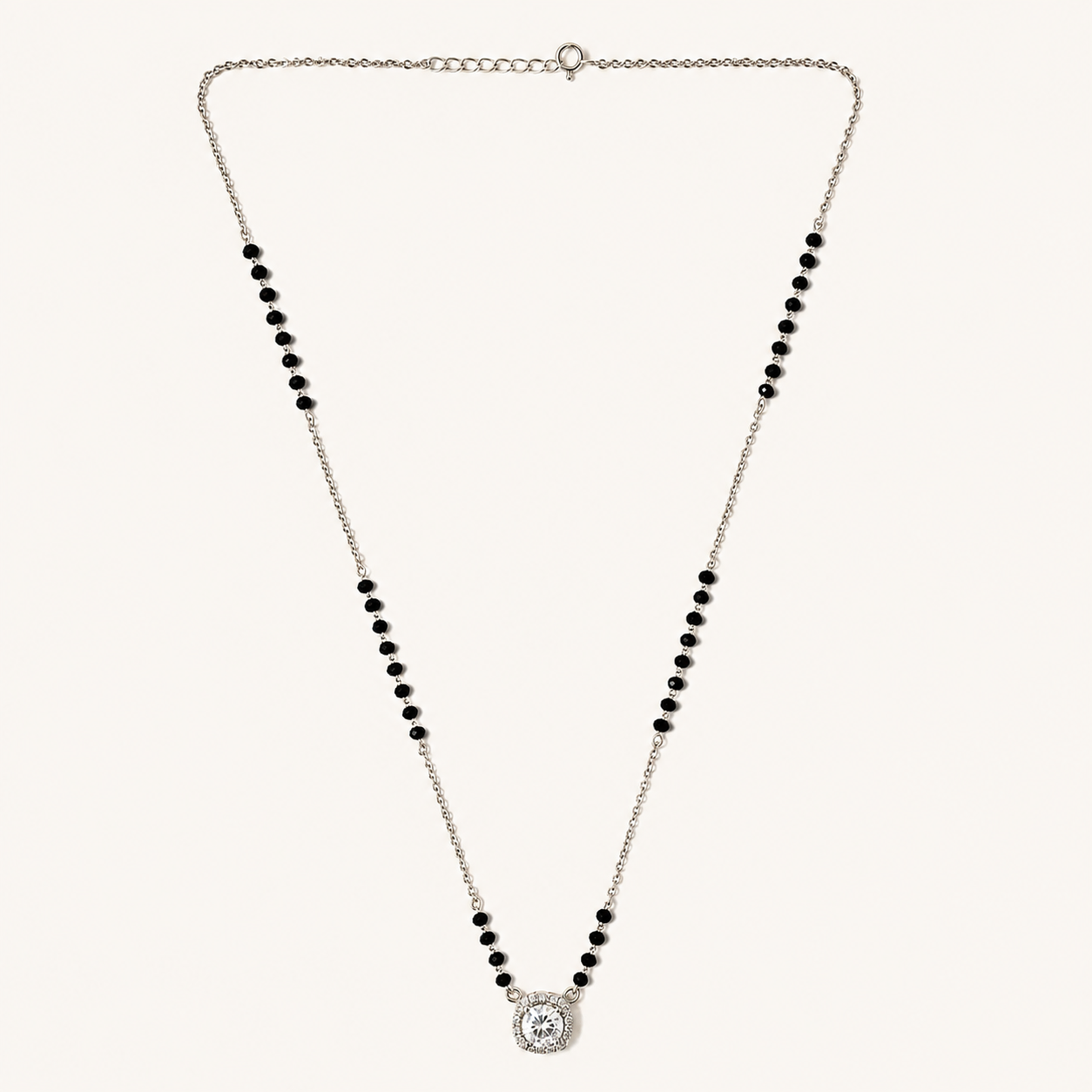 925 Silver Single Solitaire Mangalsutra