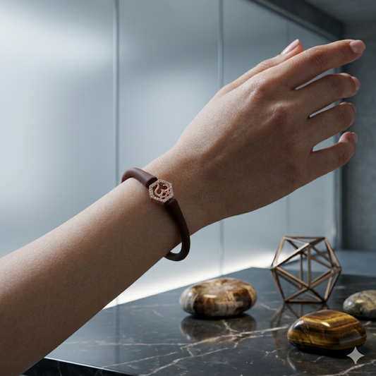Silver RoseGold Om Bracelet