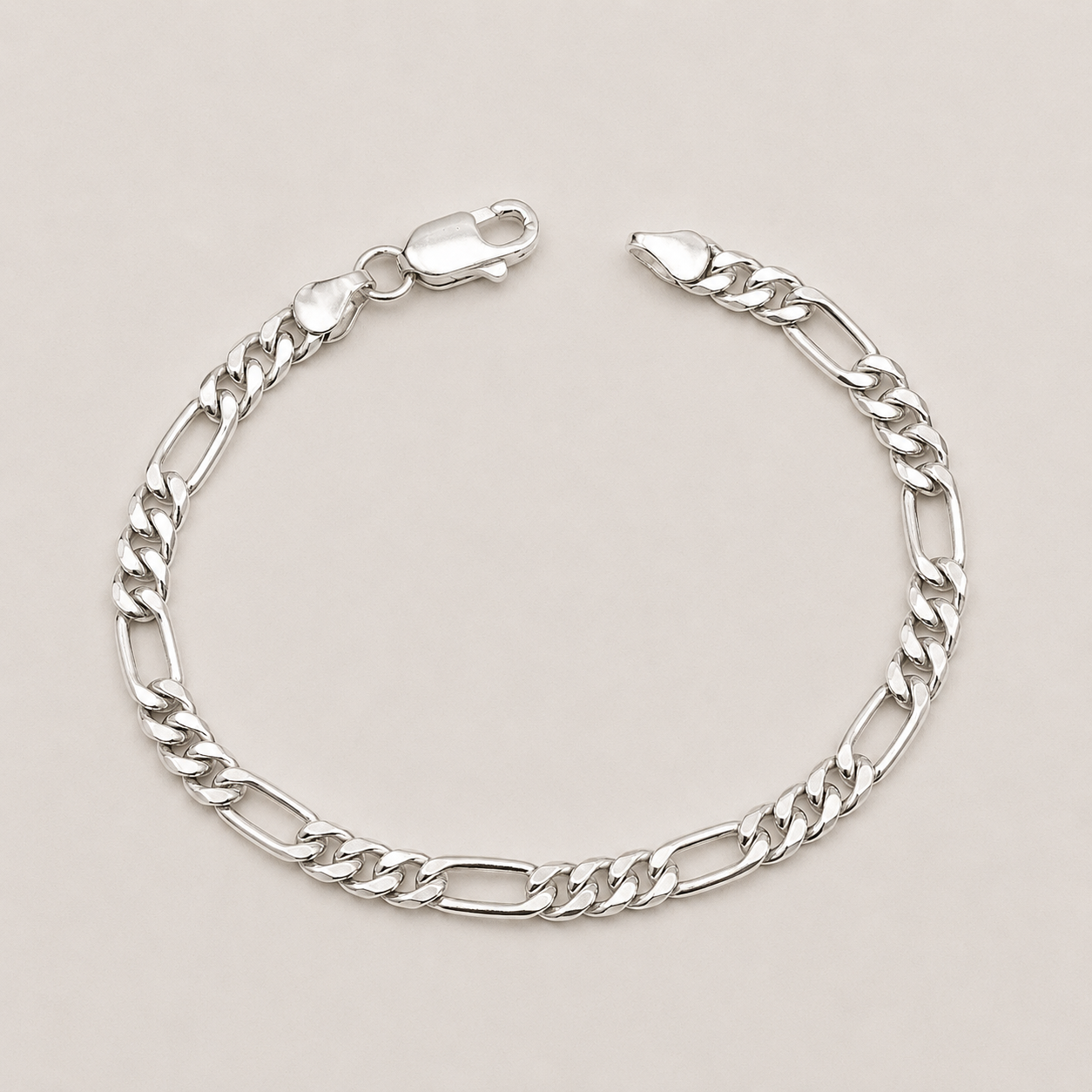 Silver Men Figaro Bracelet
