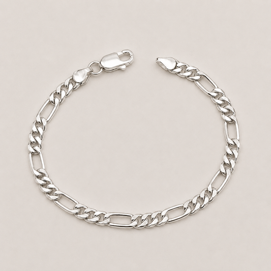 Silver Men Figaro Bracelet