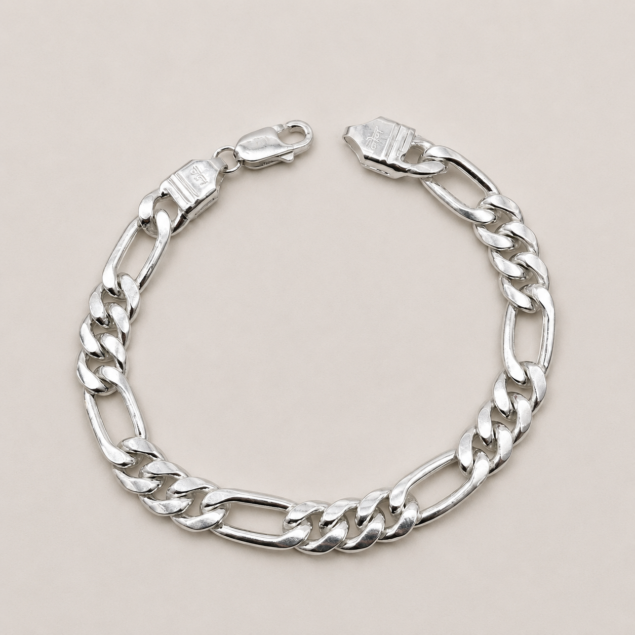 Silver Men Figaro Bracelet