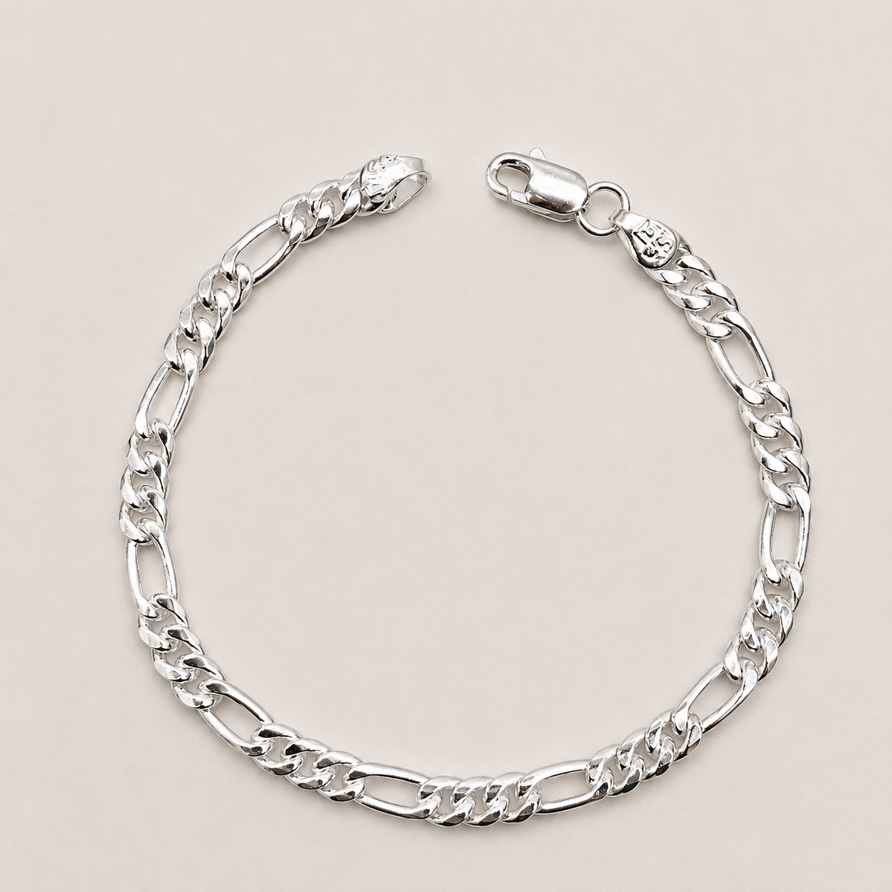 Silver Men Figaro Bracelet