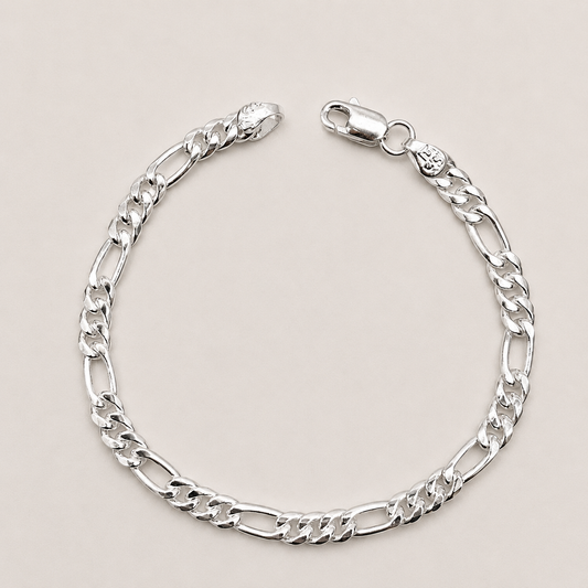 Silver Men Figaro Bracelet