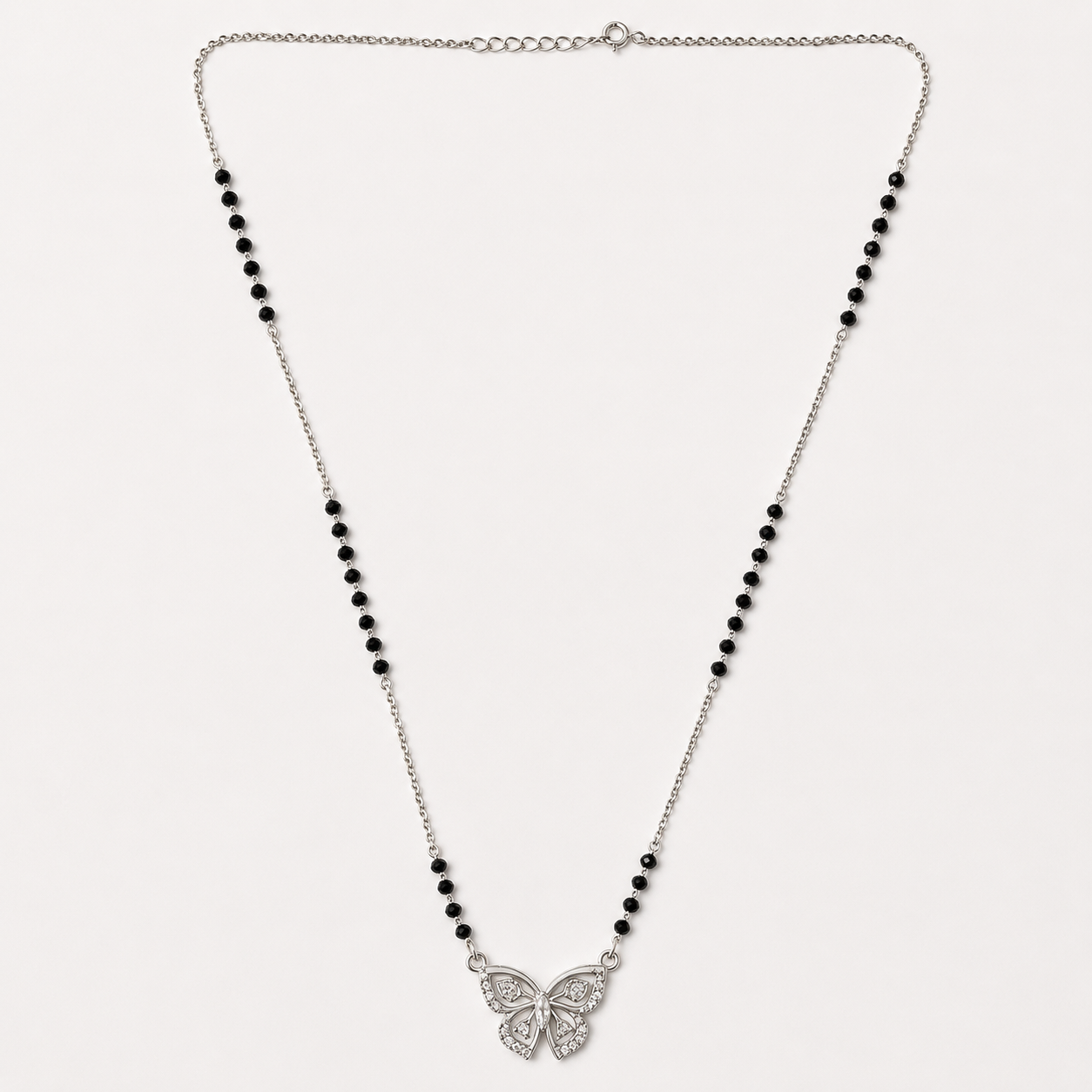 925 Silver Stunning Butterfly Mangalsutra