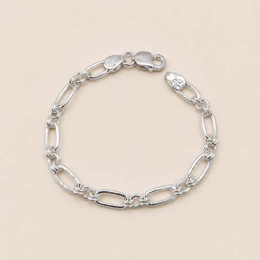 Silver Men Link Bracelet