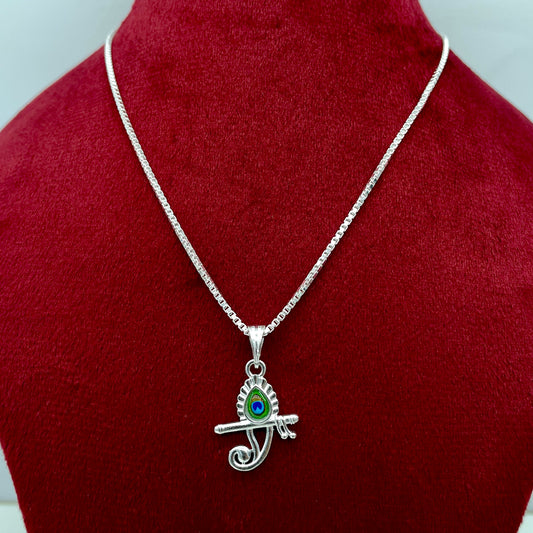 Silver Morepankh Fancy Pendent