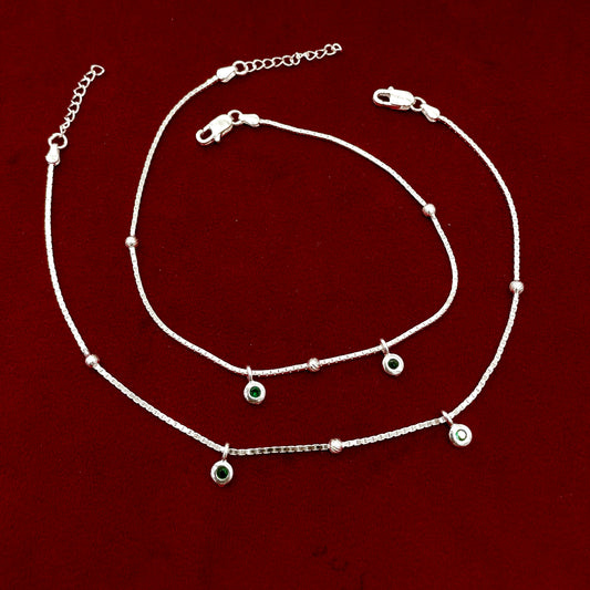 Green Hanging Anklet
