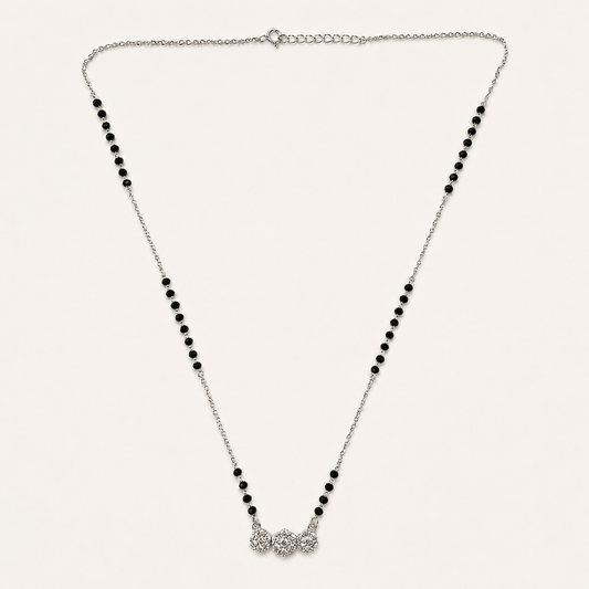 925 Silver Triple Star 7 Stone Mangalsutra