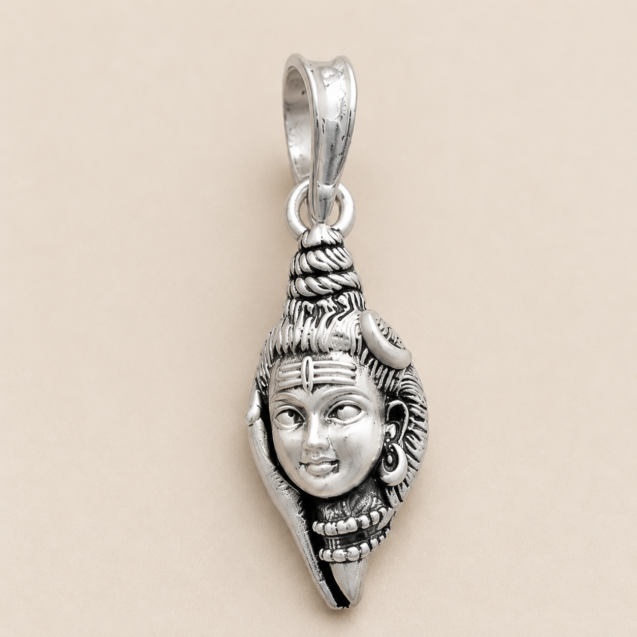 Silver Matte Finish Shiv ji Pendant