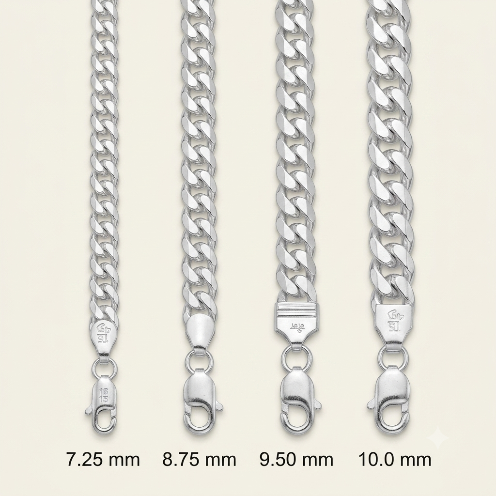 Silver Cuban Chains - Classic & Trendy