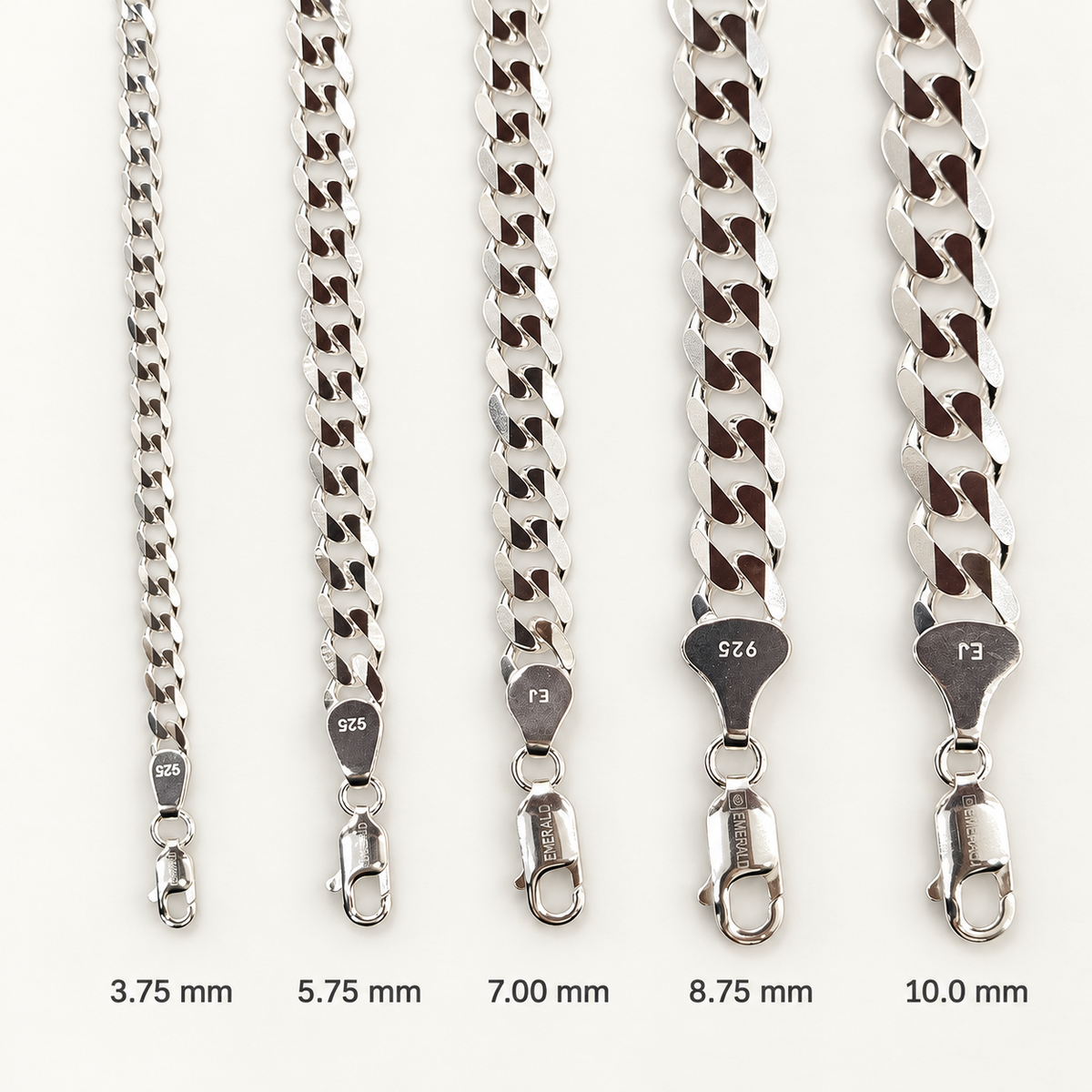 925 Silver Cuban Chains