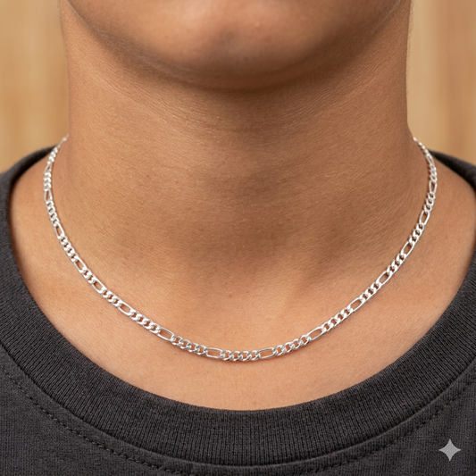 Silver Kids Figaro Chain