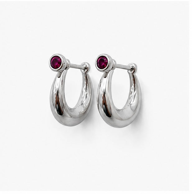 92.5 Silver Pink Stone Plain Murki