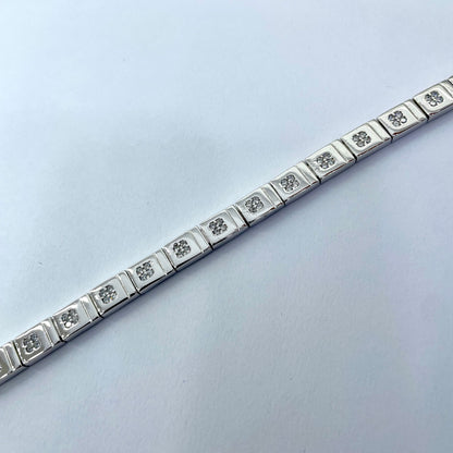 Silver Men Rhodium Fancy Bracelet