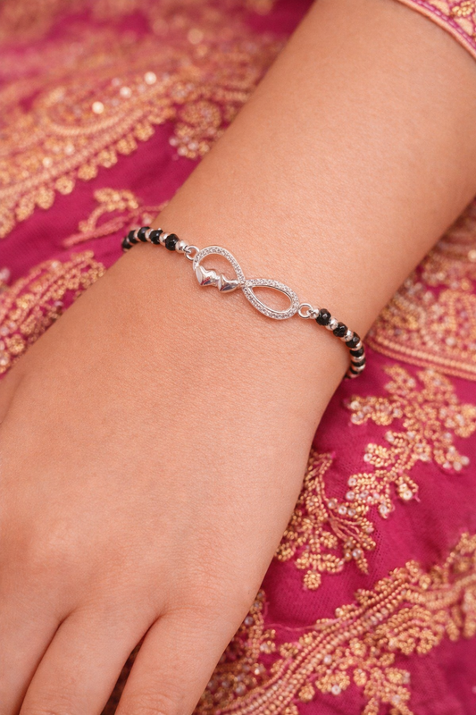 Silver Girlish Infinity Bracelet