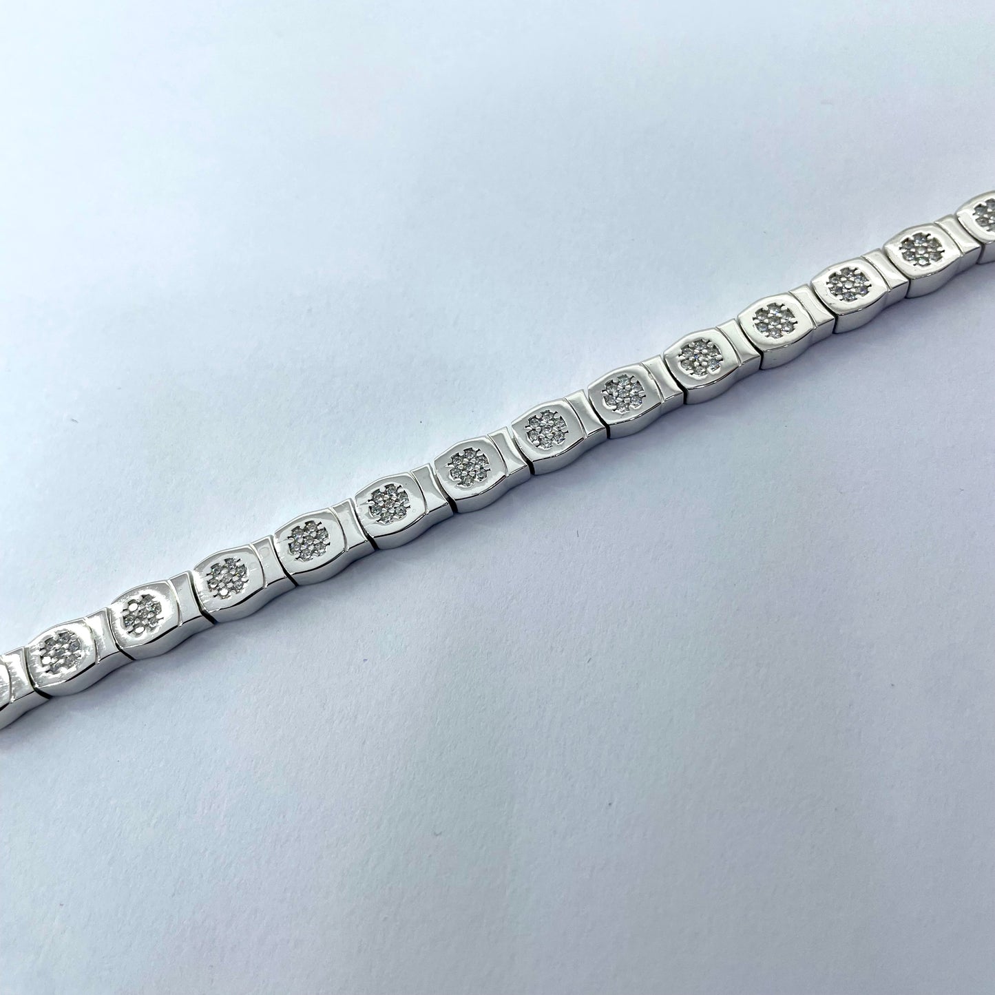 Silver Men Rhodium Fancy Bracelet
