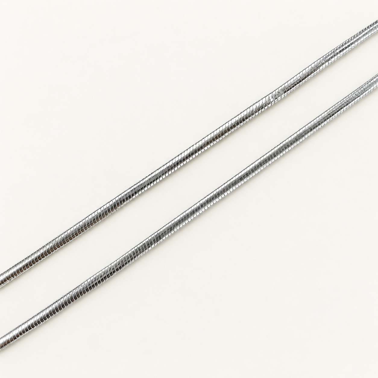 Silver Flat Snake Anklet 2.5mm