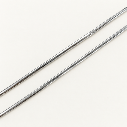 Silver Flat Snake Anklet 2.5mm