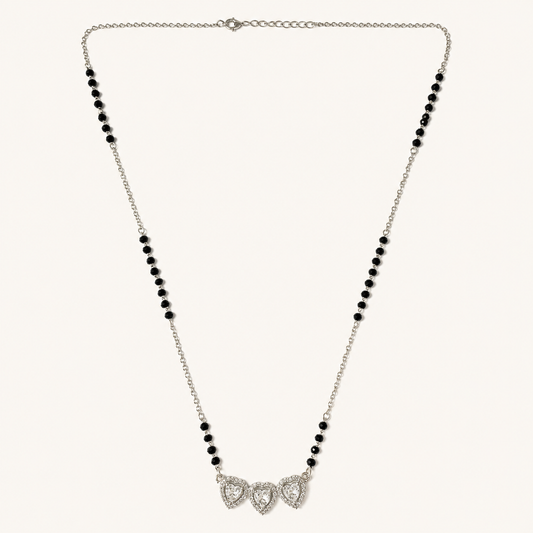 925 Silver 3 Hearts Mangalsutra