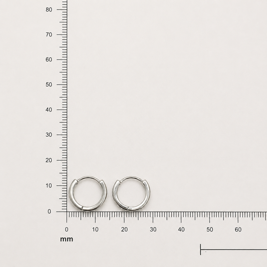 925 Silver Black Meena Designer Hoop Bali
