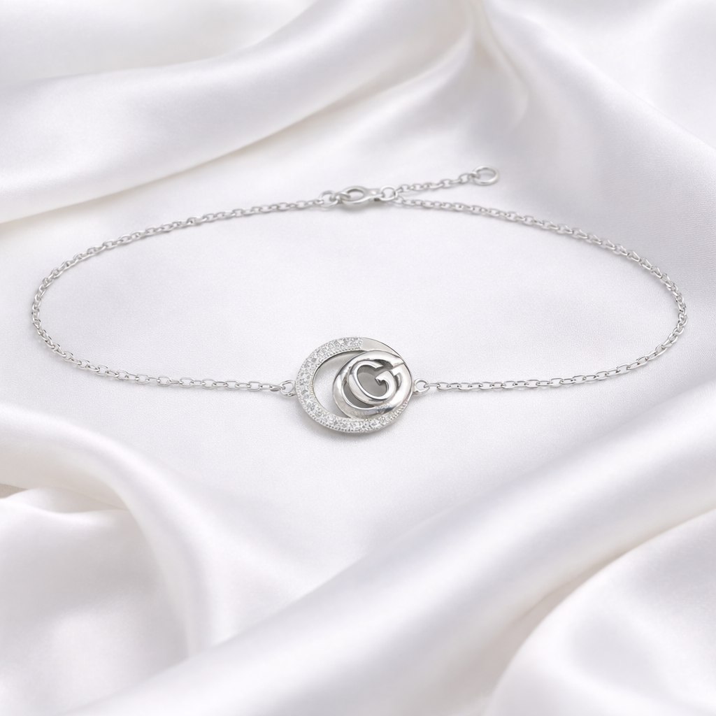 Pure 92.5 Silver Logo Bracelet