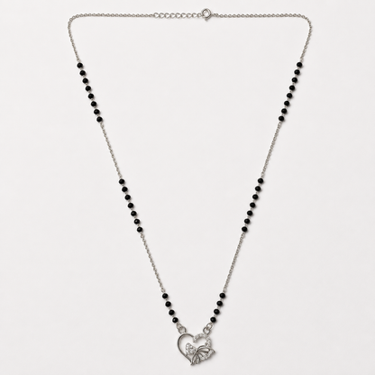 925 Silver Butterfly with Heart Mangalsutra