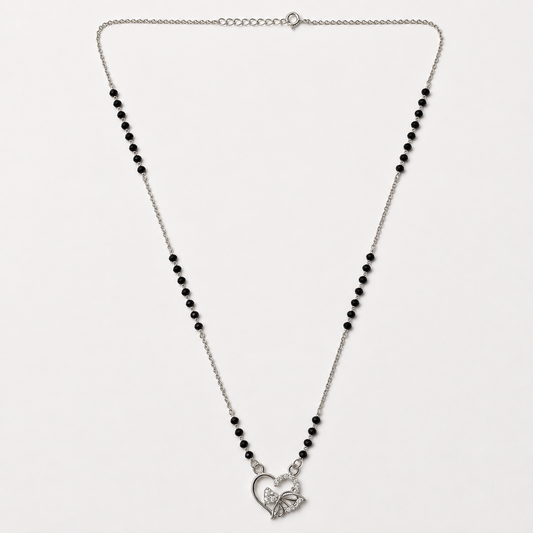 925 Silver Butterfly with Heart Mangalsutra