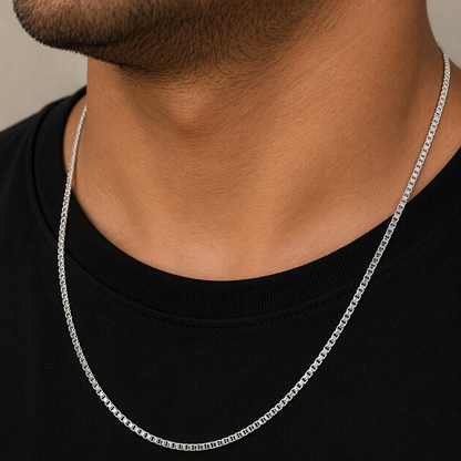 Silver Box Chain - Timeless Design