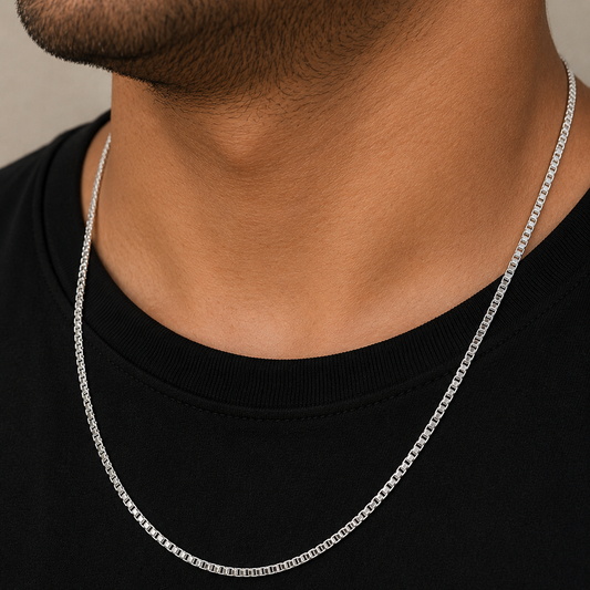 Silver Box Chain - Timeless Design