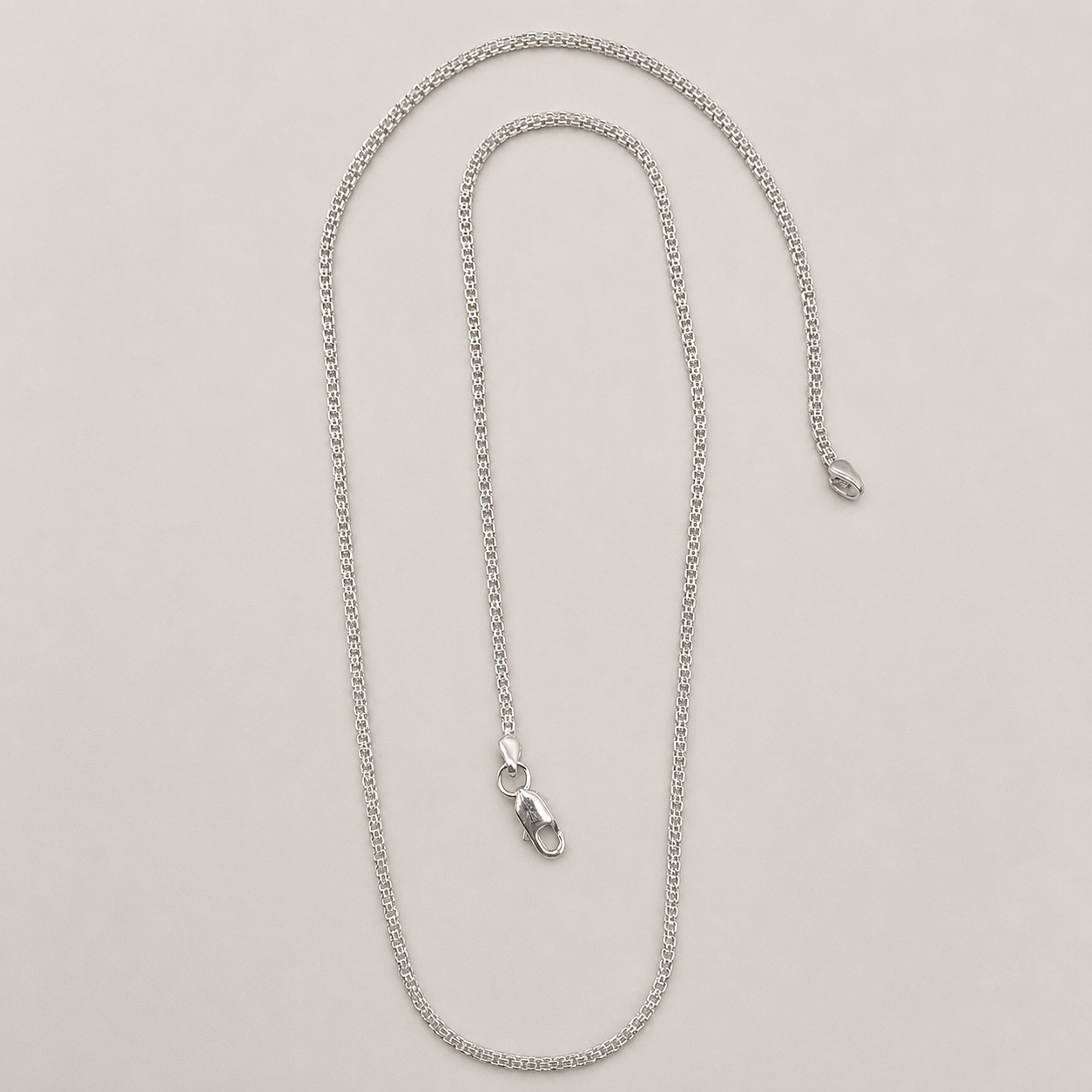 Silver Link Style Box Chain