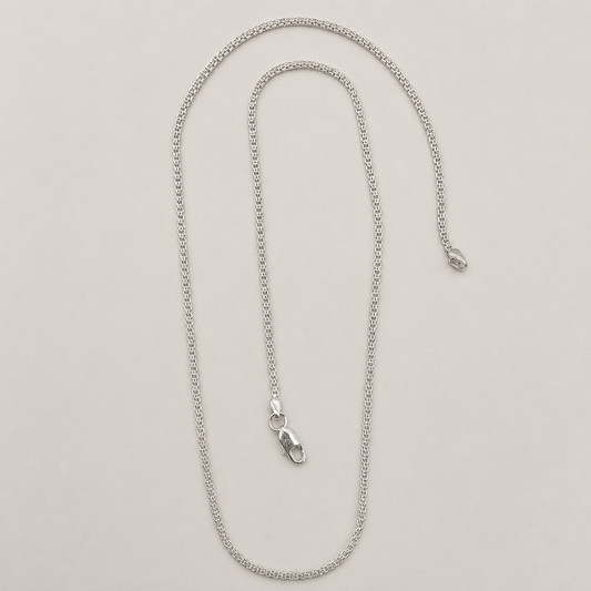 Silver Link Style Box Chain
