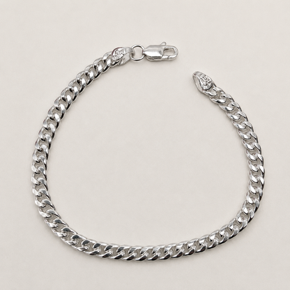 Silver Men Cuban Bracelet