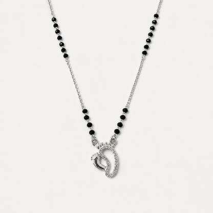 925 Silver Mother Baby Foot Mangalsutra