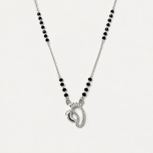 925 Silver Mother Baby Foot Mangalsutra