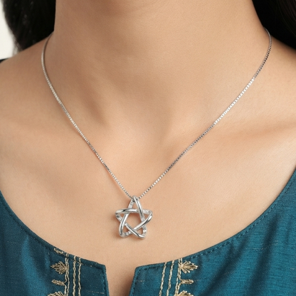 925 Silver Star Chain-Pendant