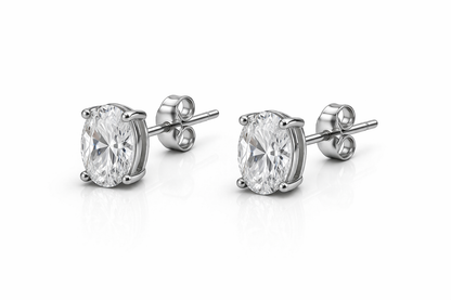 92.5 Silver Oval Studs