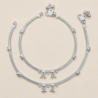 Silver Simple Anklet for Women - Durable & comfortable