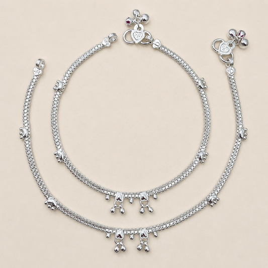 Silver Simple Anklet for Women - Durable & comfortable
