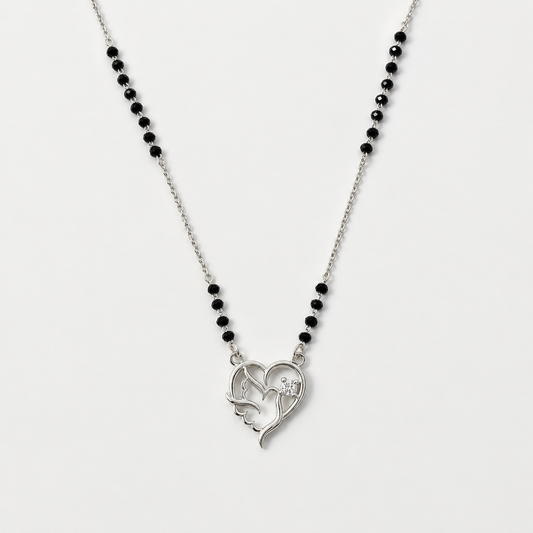 925 Silver Heart-Bird Mangalsutra