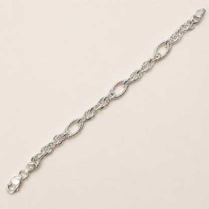 Silver Men Fusion Twisted Bracelet